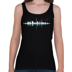 PRINTFASHION Zeneváros - Női atléta - Fekete