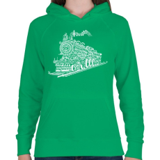 PRINTFASHION Zenevonat - Női kapucnis pulóver - Zöld