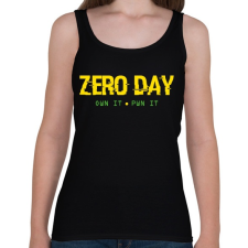 PRINTFASHION Zero day - 0day - Női atléta - Fekete női trikó