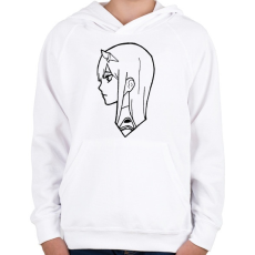 PRINTFASHION Zero Two - Gyerek kapucnis pulóver - Fehér