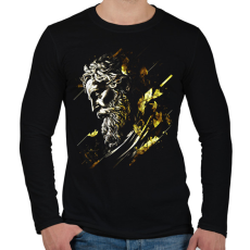 PRINTFASHION Zeusz design - Férfi hosszú ujjú póló - Fekete
