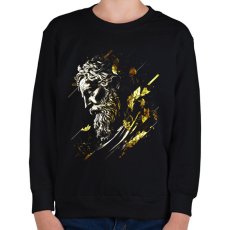 PRINTFASHION Zeusz design - Gyerek pulóver - Fekete