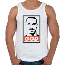 PRINTFASHION Zlatan God - Férfi atléta - Fehér atléta, trikó