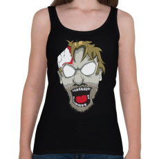 PRINTFASHION Zobie head - Női atléta - Fekete