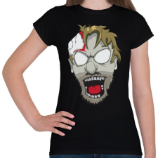 PRINTFASHION Zobie head - Női póló - Fekete női póló