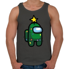 PRINTFASHION Zöld among us karácsonyi égőkkel - Férfi atléta - Sötétszürke atléta, trikó