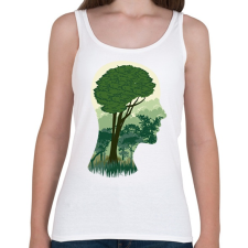 PRINTFASHION Zöld elme - Női atléta - Fehér női trikó