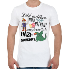 PRINTFASHION Zöld erdőben moha páfrány - Férfi póló - Fehér