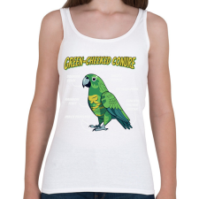 PRINTFASHION Zöld papagáj anatómia - Női atléta - Fehér női trikó