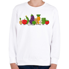 PRINTFASHION Zöldségek - Gyerek pulóver - Fehér