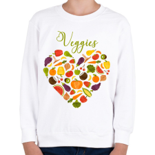 PRINTFASHION Zöldségek - Gyerek pulóver - Fehér gyerek pulóver, kardigán