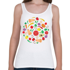 PRINTFASHION Zöldségek - Női atléta - Fehér