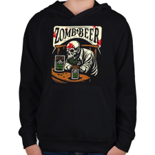 PRINTFASHION Zom-Beer - Gyerek kapucnis pulóver - Fekete gyerek pulóver, kardigán