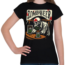 PRINTFASHION Zom-Beer - Női póló - Fekete