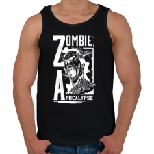 PRINTFASHION Zombi apokalipszis - Férfi atléta - Fekete atléta, trikó