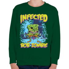 PRINTFASHION Zombi Bob - Gyerek pulóver - Sötétzöld gyerek pulóver, kardigán