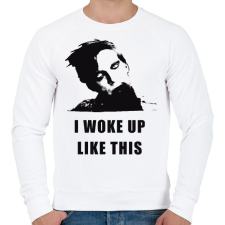 PRINTFASHION ZOMBI ÉBREDÉS - Férfi pulóver - Fehér férfi pulóver, kardigán