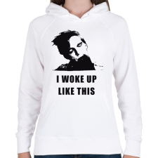 PRINTFASHION ZOMBI ÉBREDÉS - Női kapucnis pulóver - Fehér női pulóver, kardigán