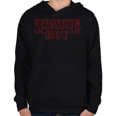 PRINTFASHION Zombi fiú - Gyerek kapucnis pulóver - Fekete
