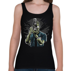 PRINTFASHION Zombi fotós - Női atléta - Fekete