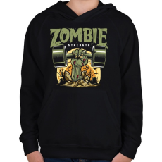 PRINTFASHION Zombi Gym - Gyerek kapucnis pulóver - Fekete
