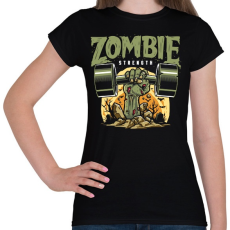 PRINTFASHION Zombi Gym - Női póló - Fekete