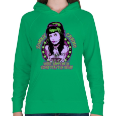 PRINTFASHION Zombi kaszinó - Női kapucnis pulóver - Zöld