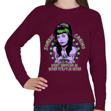 PRINTFASHION Zombi kaszinó - Női pulóver - Bordó női pulóver, kardigán