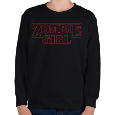 PRINTFASHION Zombi lány - Gyerek pulóver - Fekete gyerek pulóver, kardigán