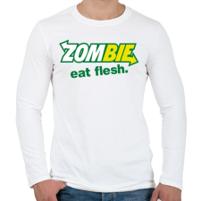 PRINTFASHION Zombi szendvics - Férfi hosszú ujjú póló - Fehér férfi póló
