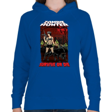 PRINTFASHION Zombi vadász - Női kapucnis pulóver - Királykék női pulóver, kardigán