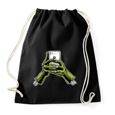 PRINTFASHION Zombie és a telefon - Sportzsák, Tornazsák - Fekete tornazsák