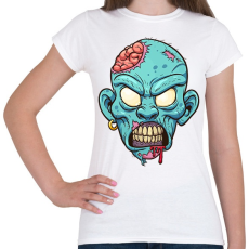 PRINTFASHION Zombie from the hood - Női póló - Fehér