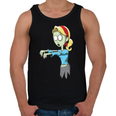 PRINTFASHION Zombie girl - Férfi atléta - Fekete