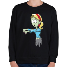 PRINTFASHION Zombie girl - Gyerek pulóver - Fekete