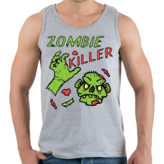 PRINTFASHION Zombie Killer - Férfi atléta - Sport szürke