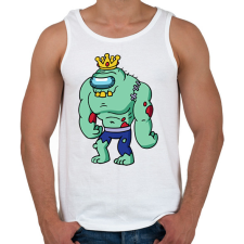 PRINTFASHION Zombie king - Férfi atléta - Fehér atléta, trikó