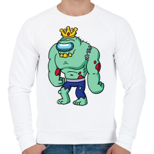 PRINTFASHION Zombie king - Férfi pulóver - Fehér férfi pulóver, kardigán