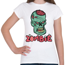PRINTFASHION Zombie - Női póló - Fehér női póló