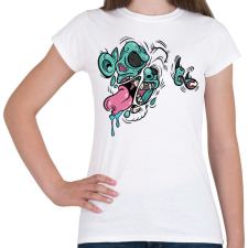 PRINTFASHION Zombie - Női póló - Fehér női póló