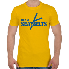 PRINTFASHION Zombieland: 4. szabály - Férfi póló - Sárga