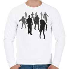 PRINTFASHION Zombik - Férfi pulóver - Fehér