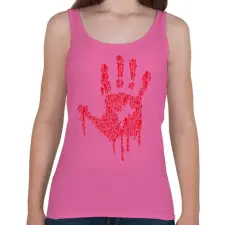 PRINTFASHION Zombikéz - Női atléta - Rózsaszín női trikó