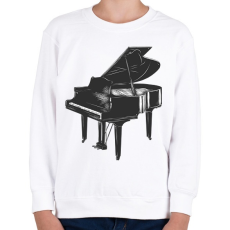 PRINTFASHION Zongora - Gyerek pulóver - Fehér