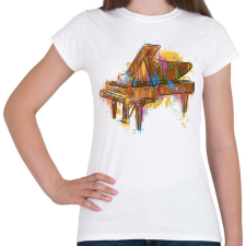 PRINTFASHION Zongora - Női póló - Fehér női póló