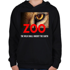 PRINTFASHION ZOO - Gyerek kapucnis pulóver - Fekete gyerek pulóver, kardigán