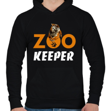 PRINTFASHION ZOO KEEPER - Férfi kapucnis pulóver - Fekete férfi pulóver, kardigán