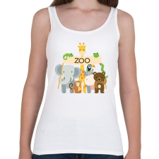 PRINTFASHION Zoo - Női atléta - Fehér női trikó