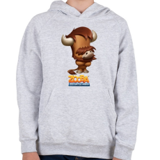 PRINTFASHION Zooba - Buck  - Gyerek kapucnis pulóver - Sport szürke