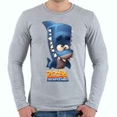 PRINTFASHION Zooba - Finn - Férfi hosszú ujjú póló - Sport szürke